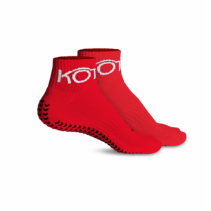 Calcetín antideslizante - Media caña - Rojo